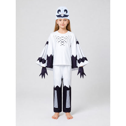 Owl Costume with Hood, Gloves, and Pants on-model view