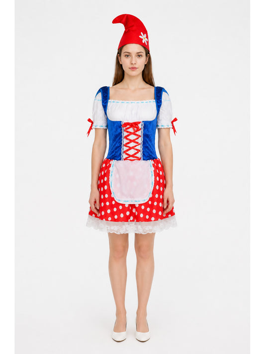 Oktoberfest Carnival Costume with Dress and Hat main product view