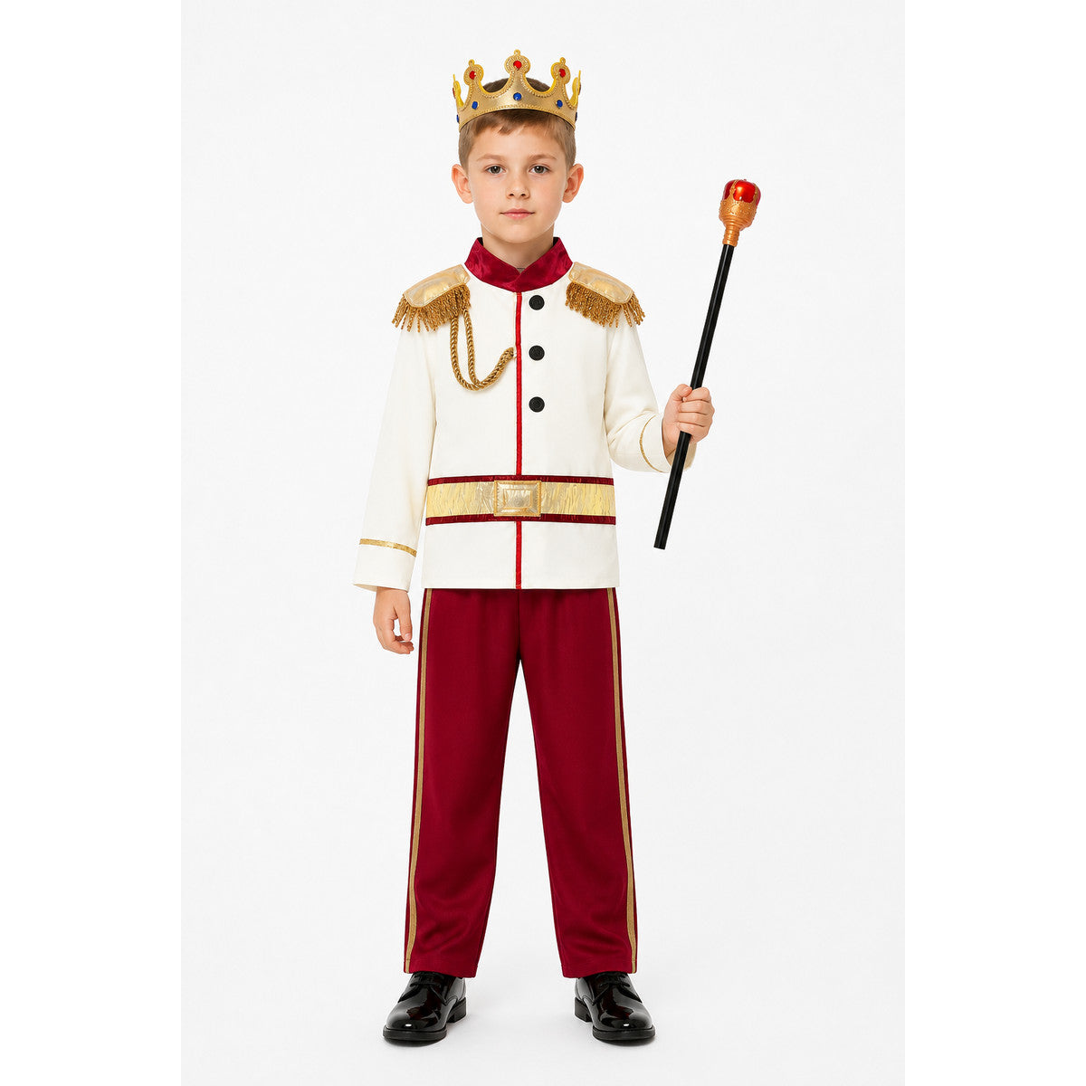 Children's Prince Costume with Crown and Scepter main product view