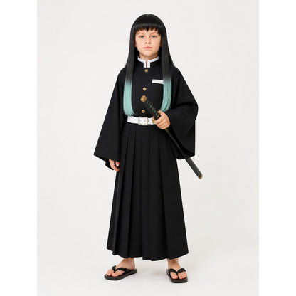 Black Halloween and cosplay costume with wig main product view