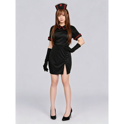 Vampire Nurse Costume for Masquerade on-model view