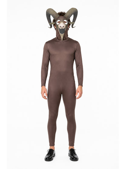 Goat Monster Costume, Jumpsuit and Helmet
