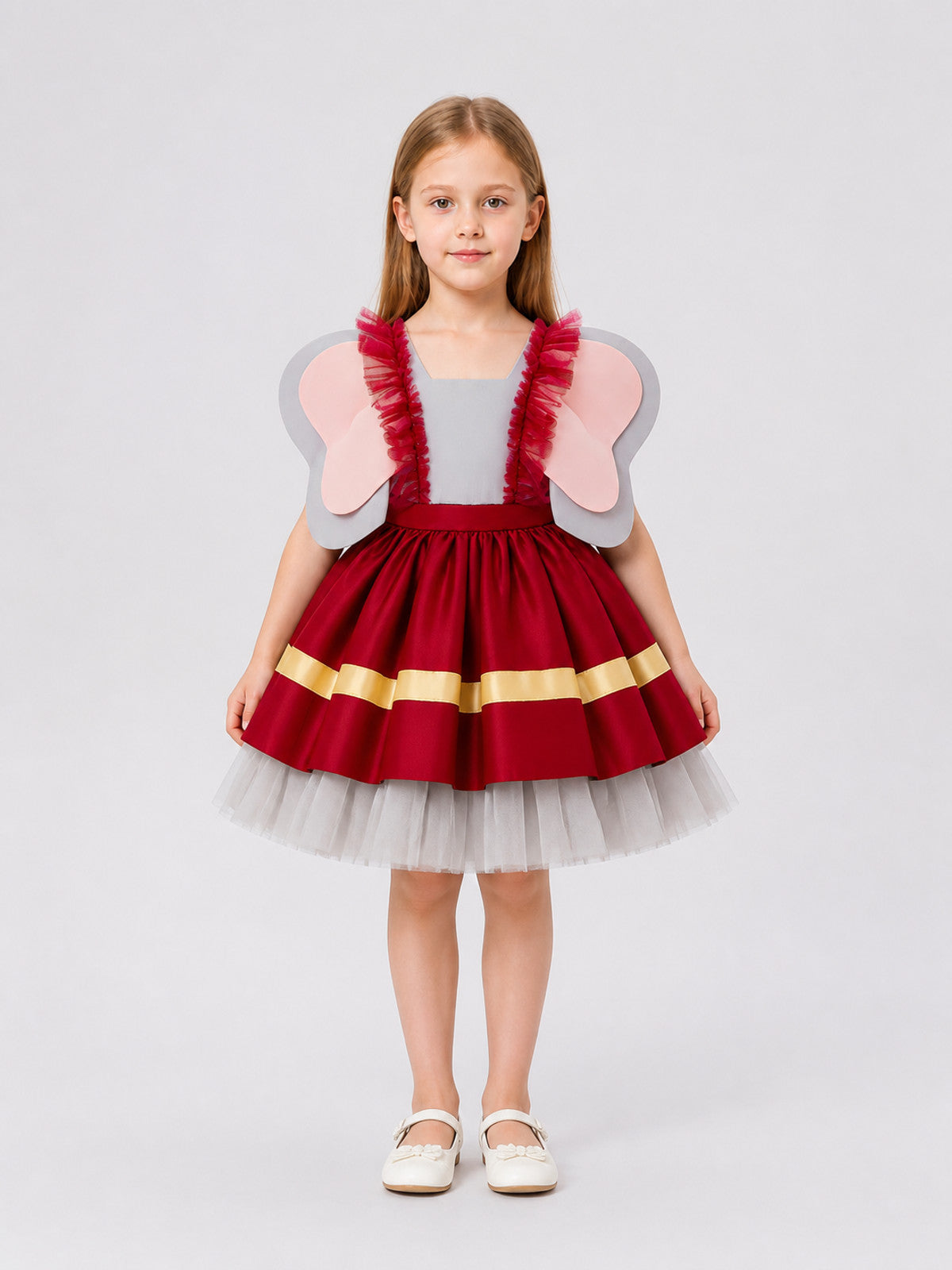 Little Elephant Carnival Dress with a Full Tulle Skirt on-model view