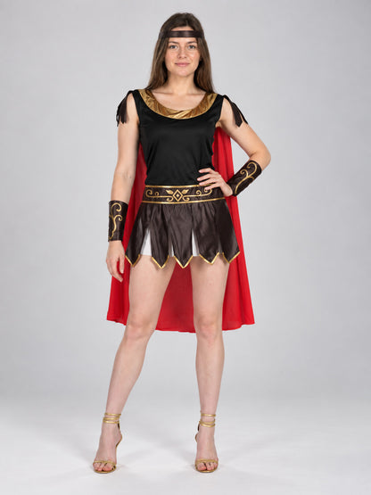 Spartan-Style Costume with Cape, Bracers and Belt
