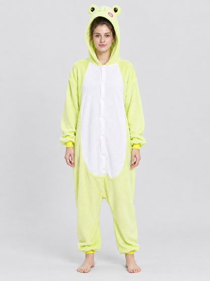 Kigurumi Jumpsuit with Hood and White Insert