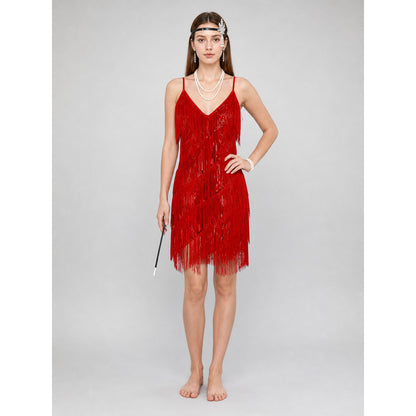 1920s-Style Fringe Dress Costume Set