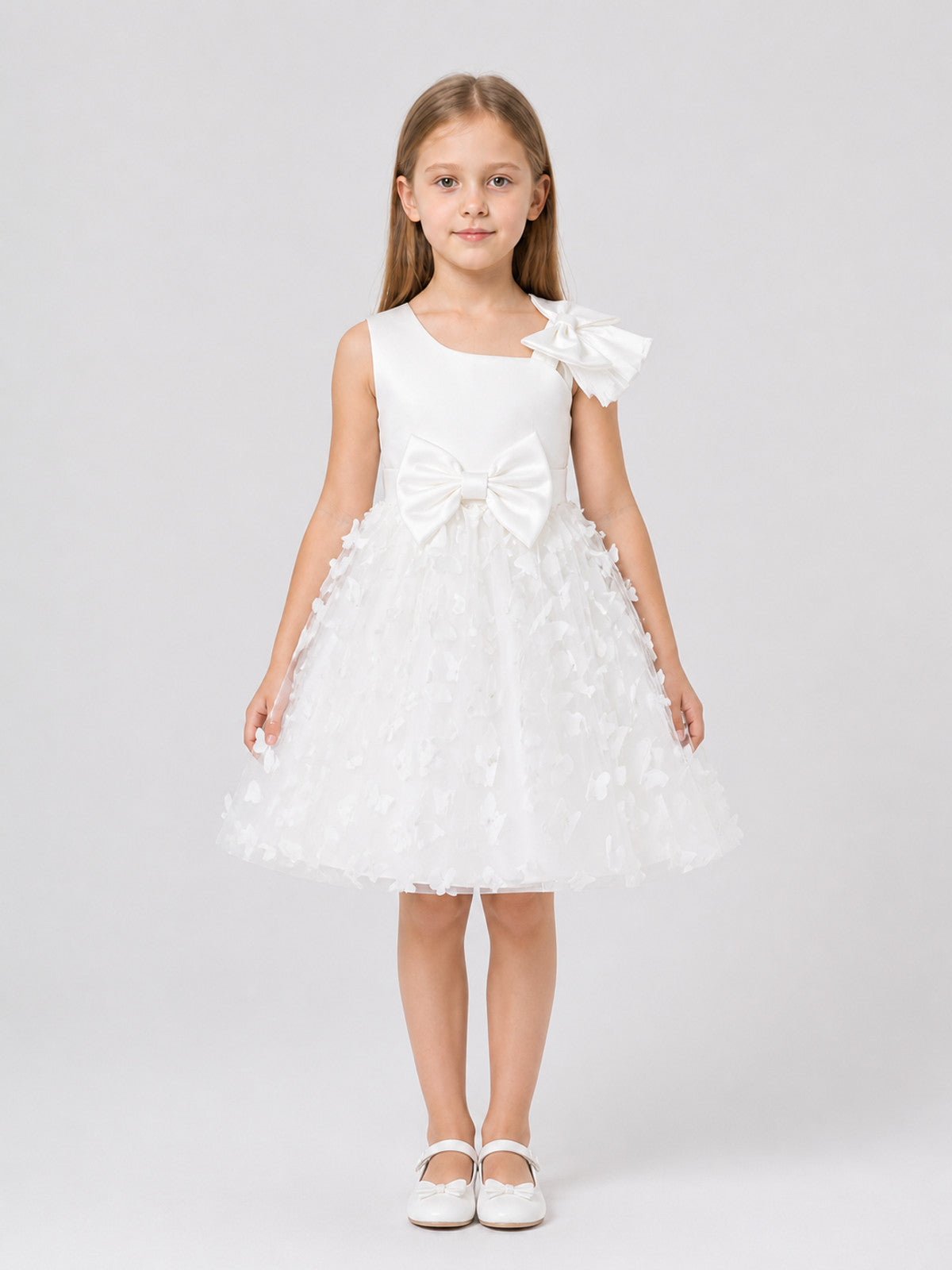 Full Princess Dress with Tulle Bows on-model view