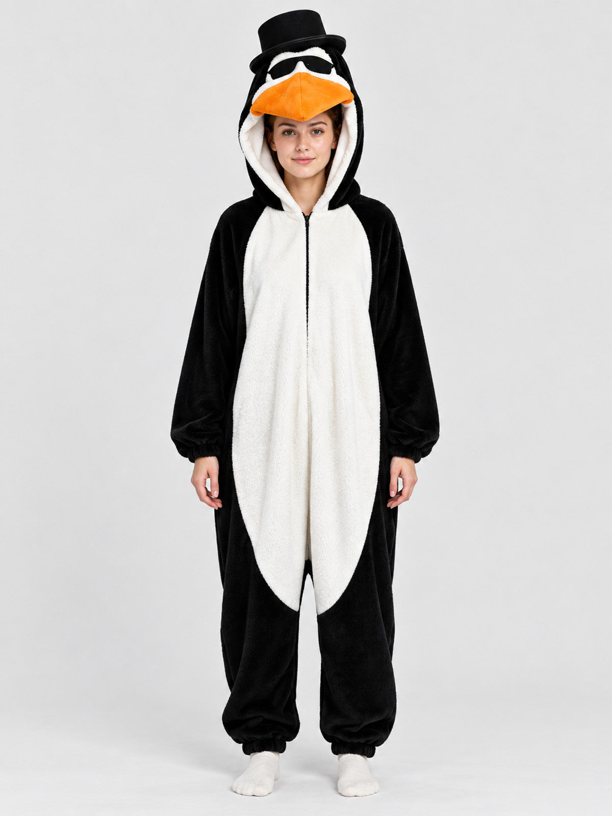 Penguin Design Jumpsuit Pajama with 3D Beak
