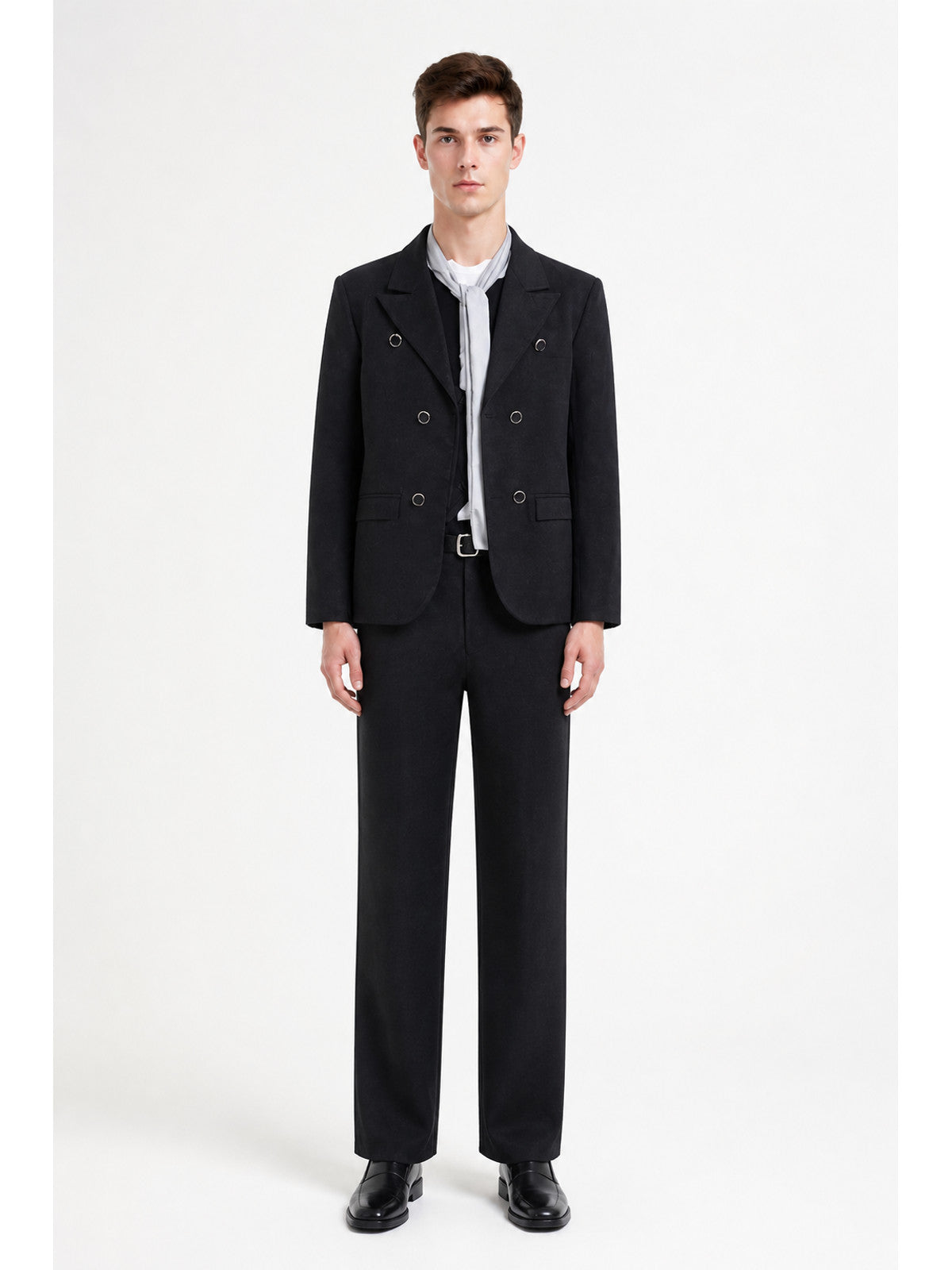 Double-Breasted Suit with Shirt and Tie main product view