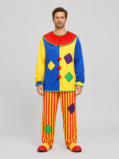 Clown Costume, Two-Piece, Multicolor