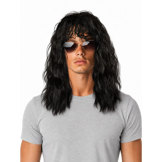 Long Black Punk Wig for Cosplay