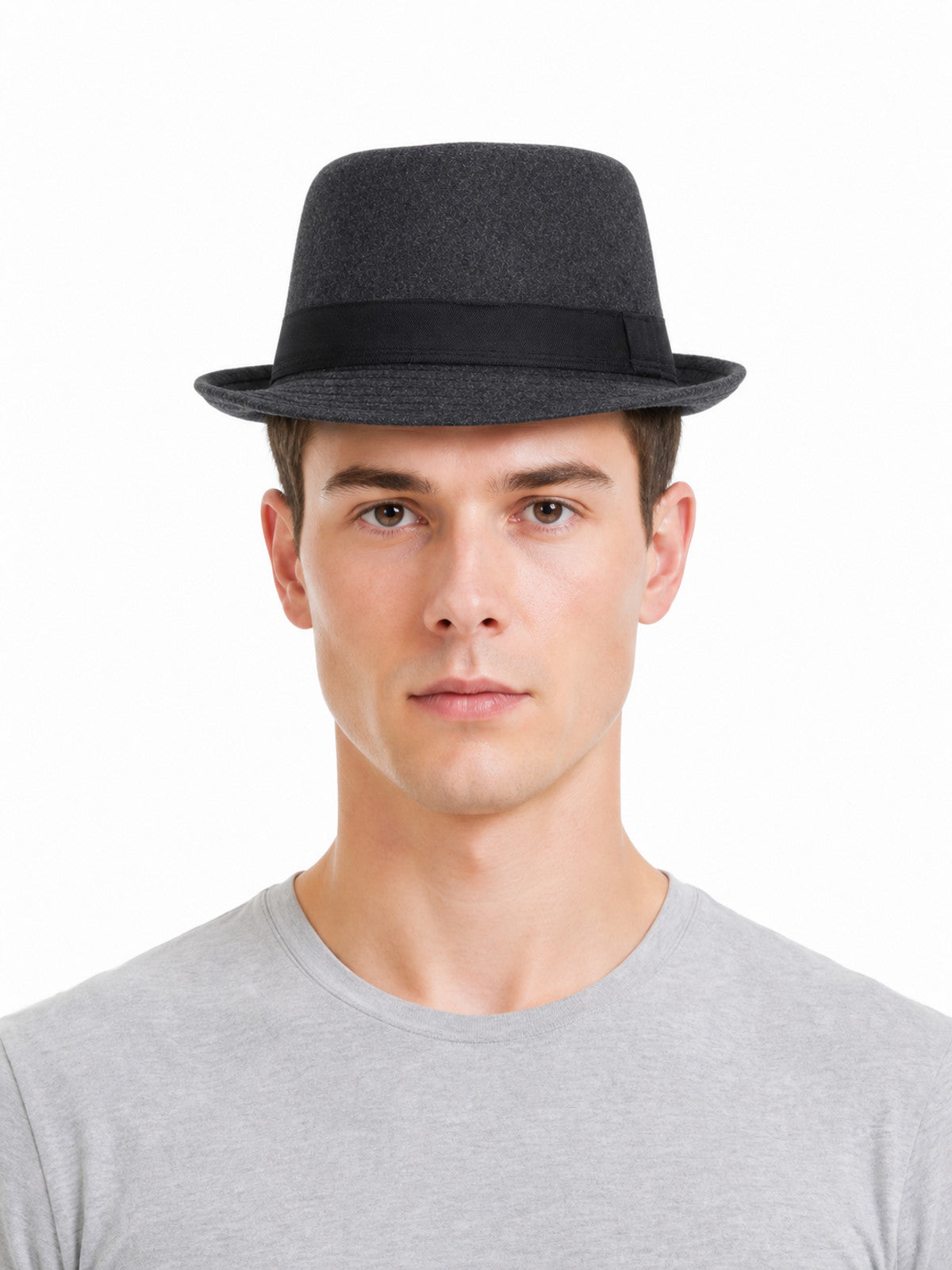Carnival Fedora Hat with Black Band front view