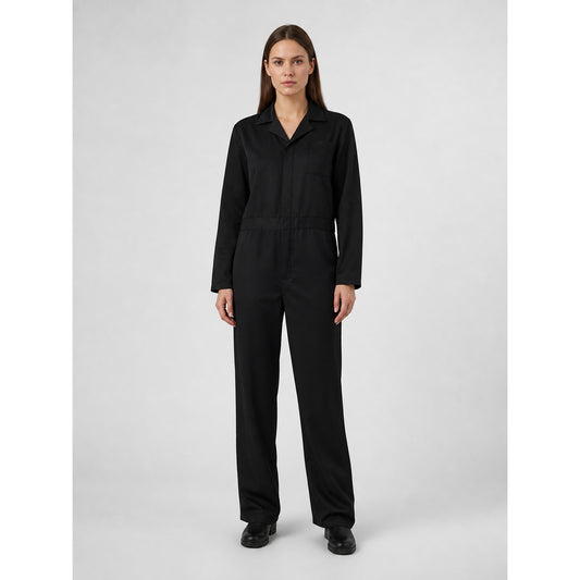 Miles Black Long-Sleeve Jumpsuit