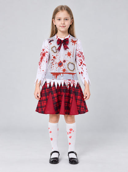 Carnival Dress with Red and Black Plaid Skirt