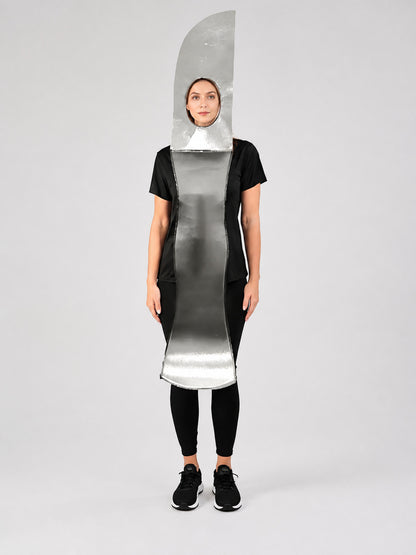 Silver Utensil Costume for Carnival on-model view