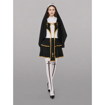 Ceremonial Vestment with a Cross and Gold Trim front view