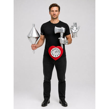 Tin Man Cosplay Prop Set, 4 Pieces on-model view