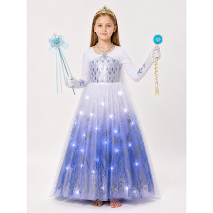 Snow Queen Costume with LED Lights main product view