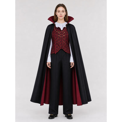 Vampire Cosplay Costume with Cape and Chains