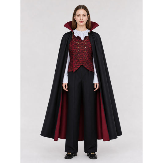 Vampire Cosplay Costume with Cape and Chains