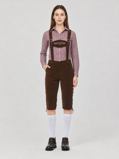Historical Costume with Suspenders, Shirt, and Hat