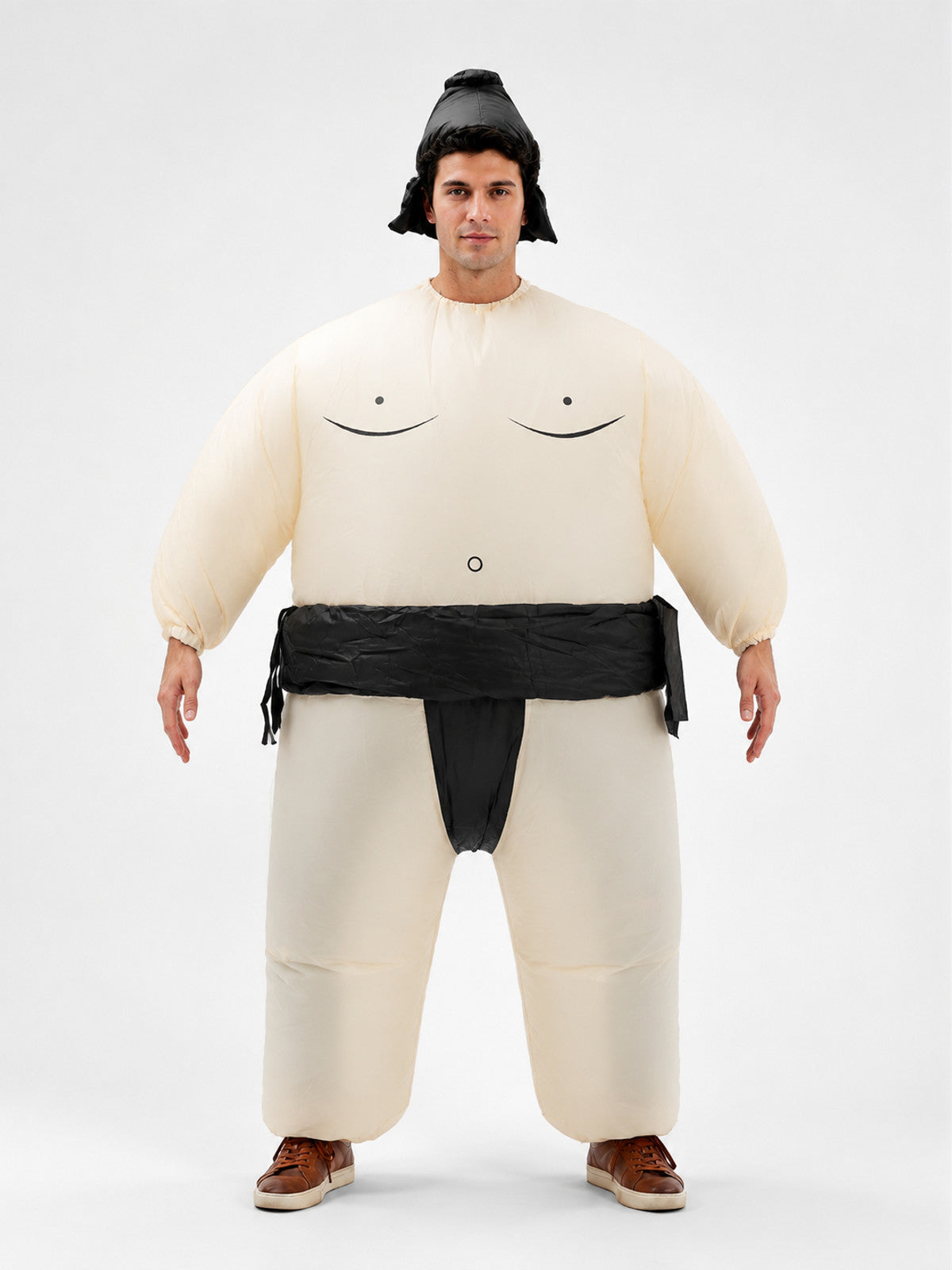 Inflatable Sumo Wrestler Costume, Milky White front view