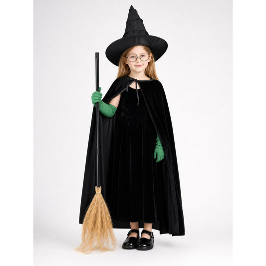 Children's Halloween costume set with accessories on-model view