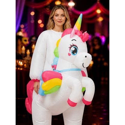 Customizable Inflatable Dinosaur Alien Shark Costume, Funny Halloween Party on-model view