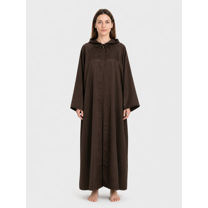 Long Hooded Jedi Cloak for Star Wars Cosplay on-model view