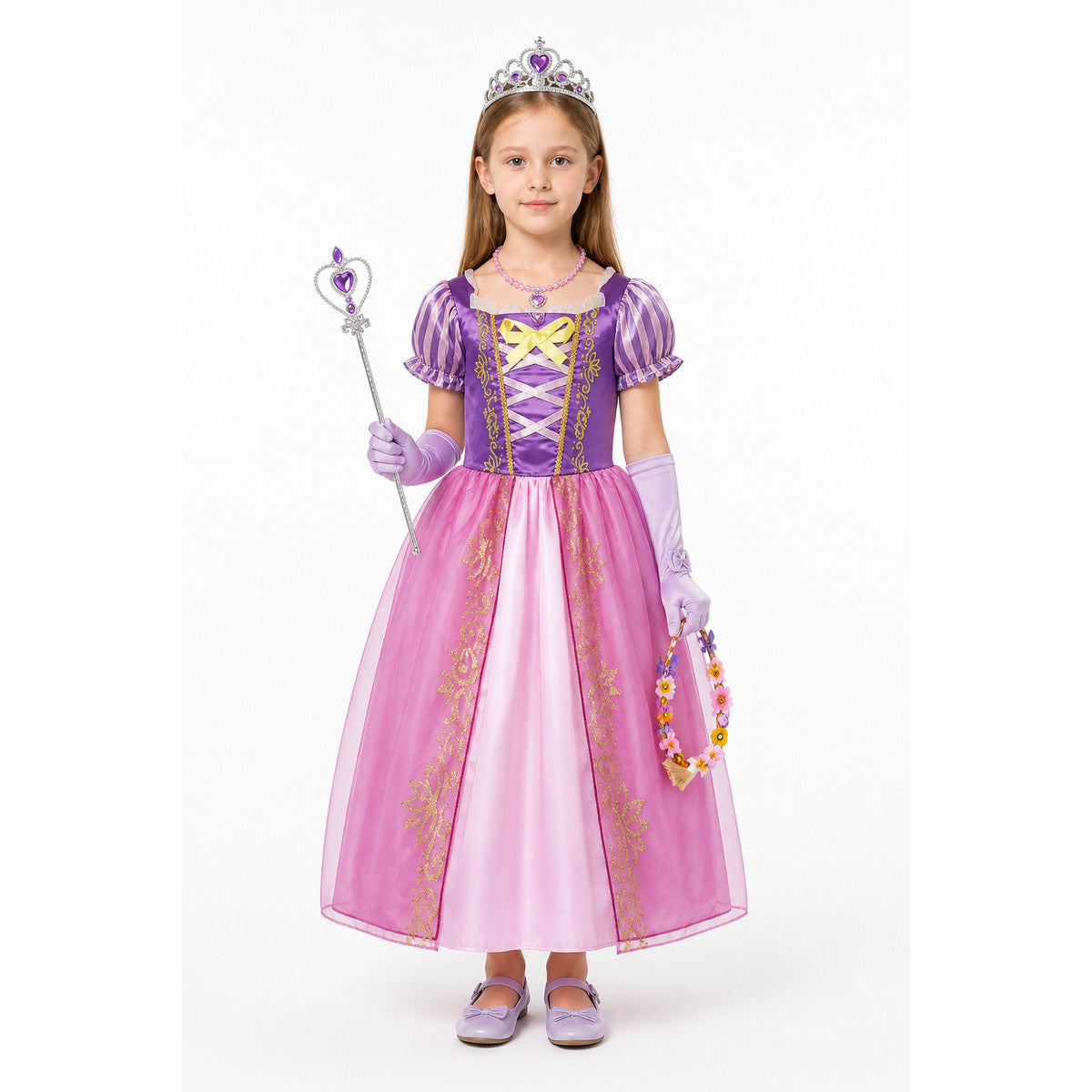 Princess Costume with Full Skirt and Crown main product view