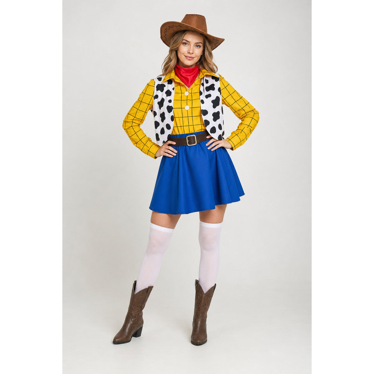 Woody and Jessie Cowboy Cosplay Costume for Halloween on-model view