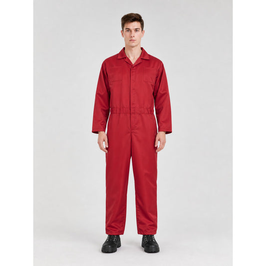 Red Miles Long-Sleeve Jumpsuit