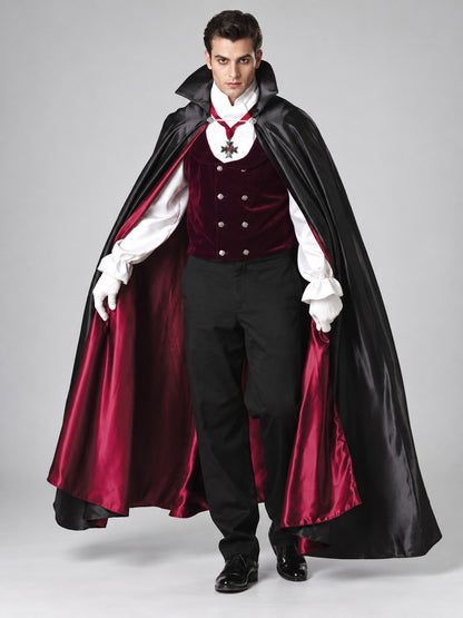 Adult Vampire Costume with Cape and Vest