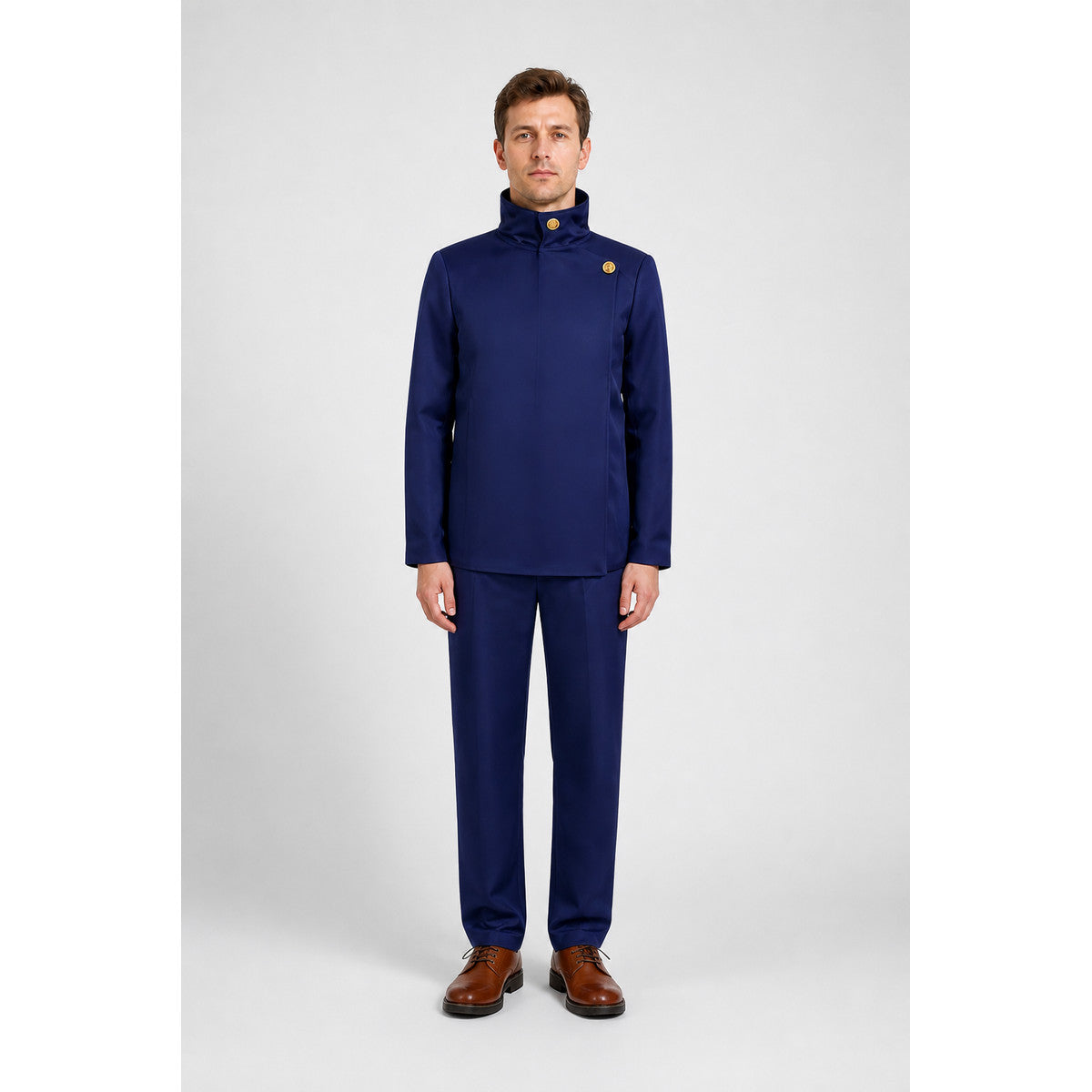Jujutsu Kaisen Costume, Blue with Gold Buttons main product view