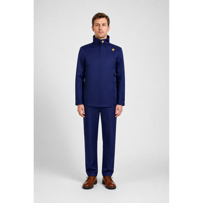 Jujutsu Kaisen Costume, Blue with Gold Buttons main product view
