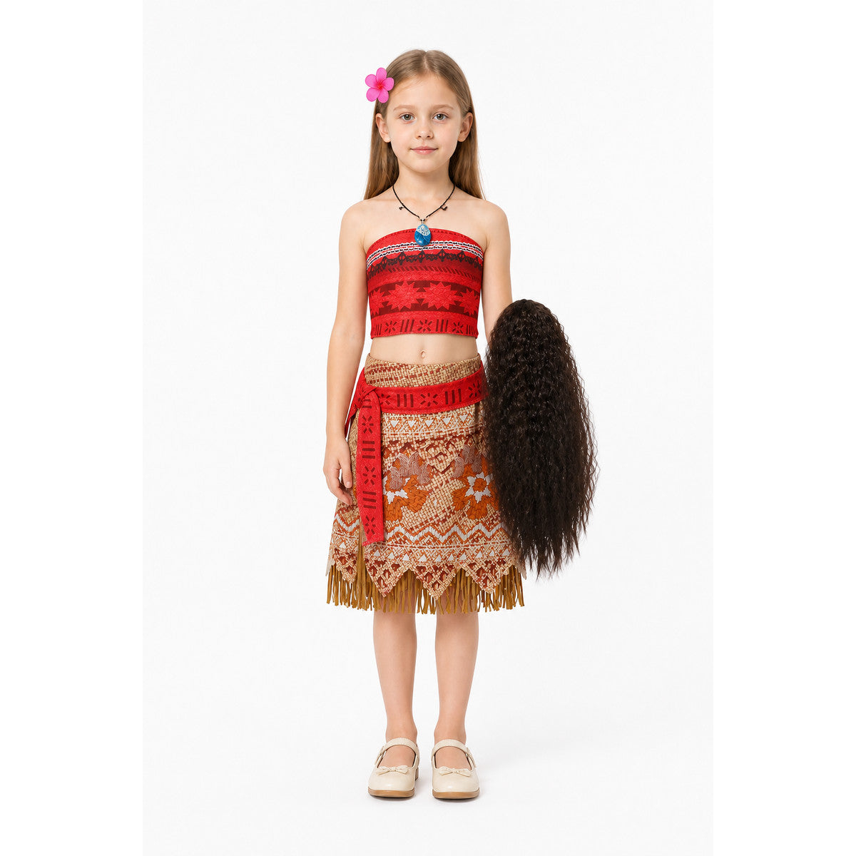 Kids' Moana Halloween Costume with Dress and Accessories main product view