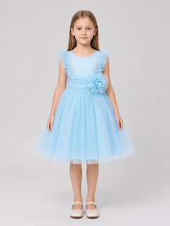 Full Tulle Dress with Sequins, Dressy