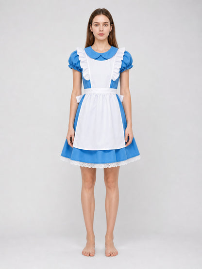 Alice Blue and White Costume Dress with Accessories