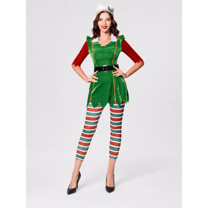 Christmas Elf Costume with Hat and Belt