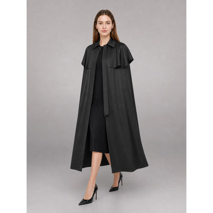 Black Medieval Long Carnival Cloak