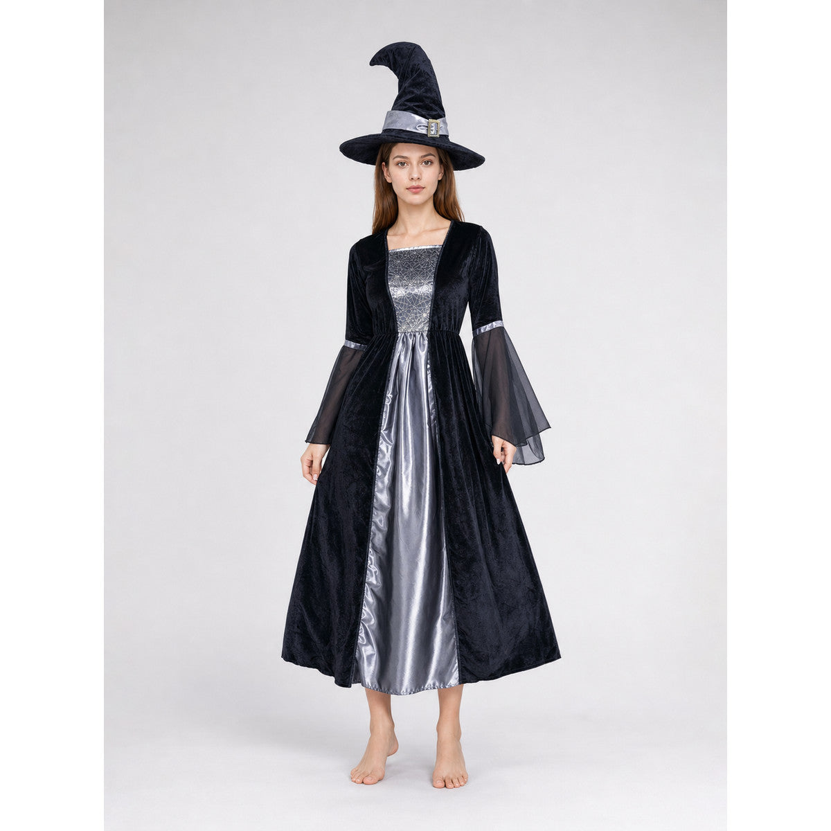 Witch Costume: Long Dress and Hat for Cosplay
