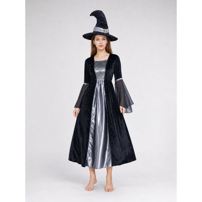 Witch Costume: Long Dress and Hat for Cosplay