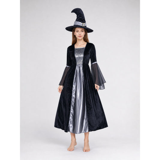 Witch Costume: Long Dress and Hat for Cosplay