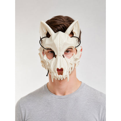 White Skull Mask Carnival Headwear for Halloween main product view