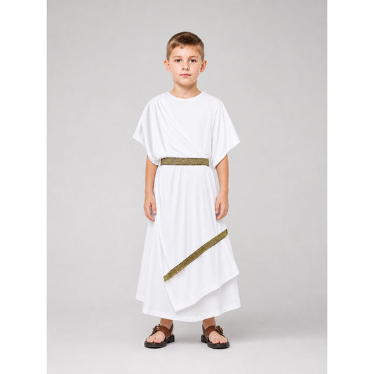 Greek-style costume: white tunic with belt