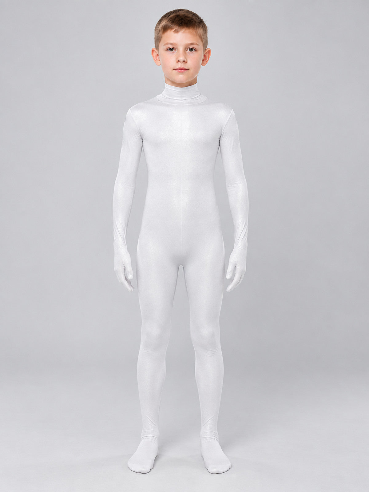 White Polyester Invisibility Costume with Long Sleeves