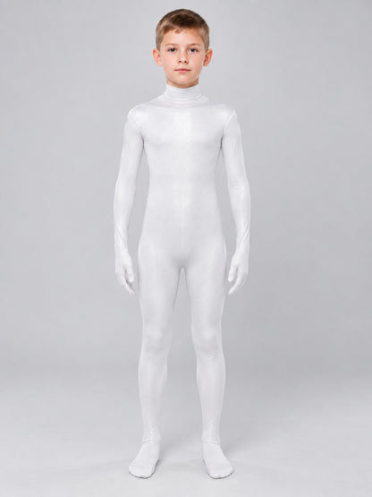 White Polyester Invisibility Costume with Long Sleeves