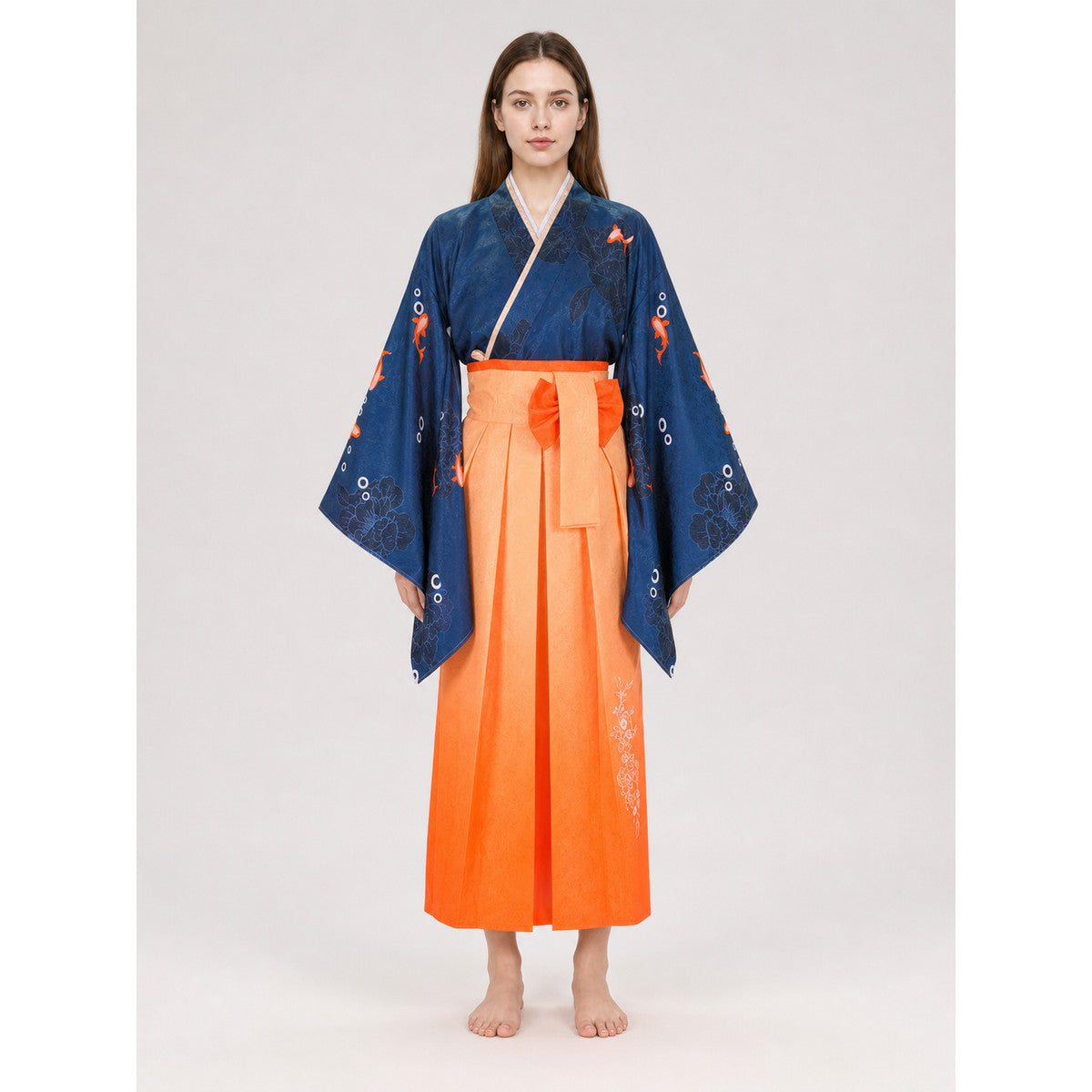 Amelia Watson Orange Fish Cosplay Kimono