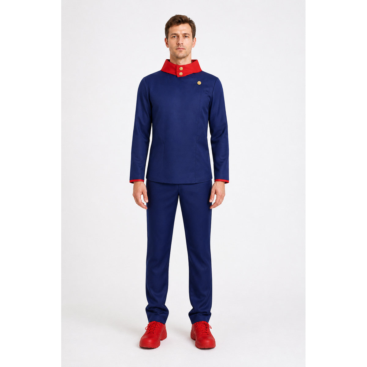 Cosplay: Uniform with a Red Collar and Gold Buttons main product view