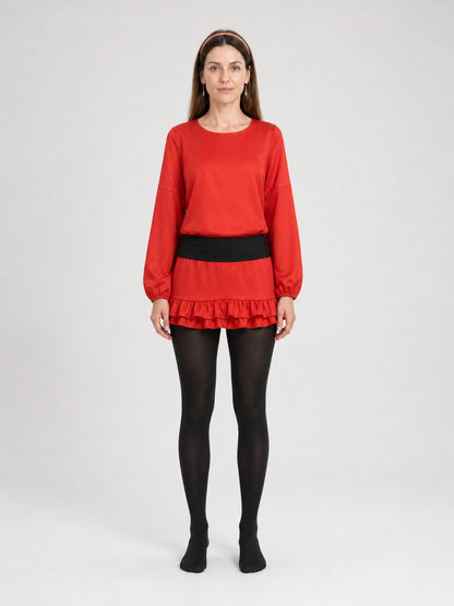 Yor Forger Cosplay Costume, Spy x Family, Red on-model view